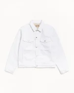 ステューシーの裏地付きデニムトラッカーホワイトジャケット