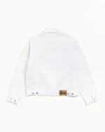 ステューシーの裏地付きデニムトラッカーホワイトジャケット-2