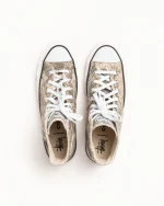 ステューシー＆コンバース チャック70 ハイ レザー グレーブラックエグレット スニーカー-4