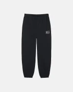 ステューシー＆ナイキ ストーンウォッシュ フリースパンツ ブラック