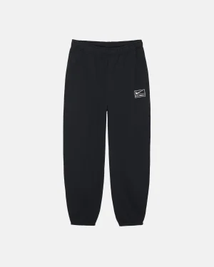 ステューシー＆ナイキ ストーンウォッシュ フリースパンツ ブラック