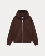 ステューシー＆ナイキ ストーンウォッシュドフリース ダークシンダー ジップパーカー