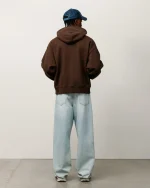 ステューシー＆ナイキ ストーンウォッシュドフリース ダークシンダー ジップパーカー-3