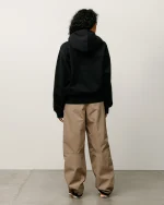 ステューシー＆ナイキ ストーンウォッシュフリース ブラック ジップ パーカー-5